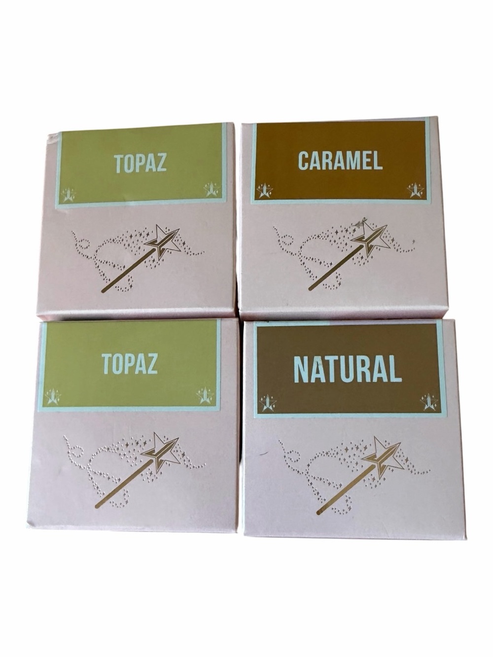 Jeffree Star Magic Star Setting Powder Bundle Translucent Topaz Caramel Set 4